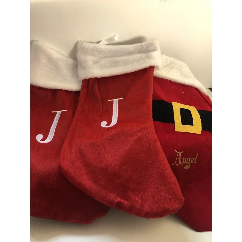 Christmas‎ Felt Stocking Decoration Set of 5 — Holiday Socks Ornaments